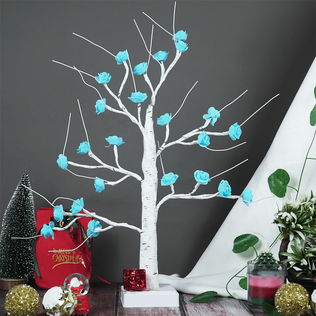 Blue Blossom Decorative Tree Light – Rose Flower Table Lamp - Memories Insite